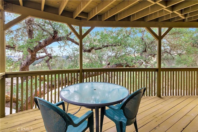 view of wooden terrace