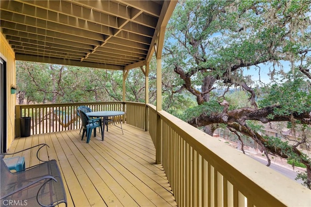 view of wooden deck