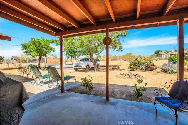 view of patio / terrace featuring a grill