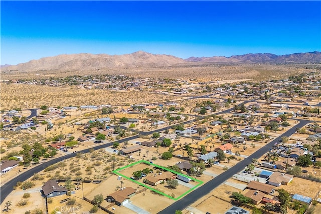 aerial view featuring a mountain view