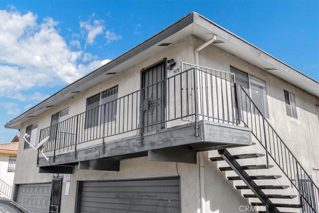 view of property with a garage