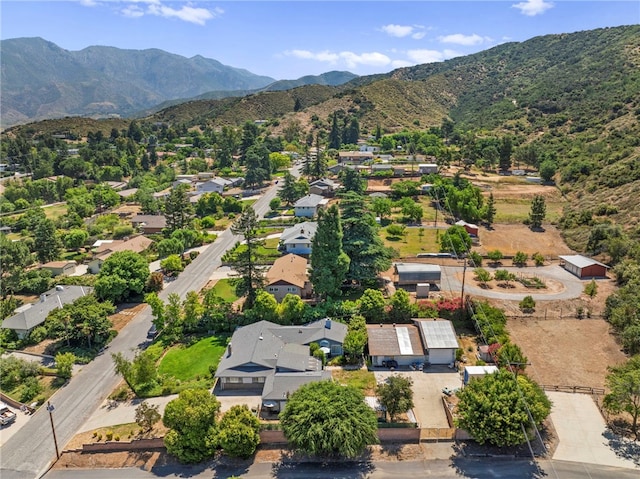 bird's eye view featuring a mountain view