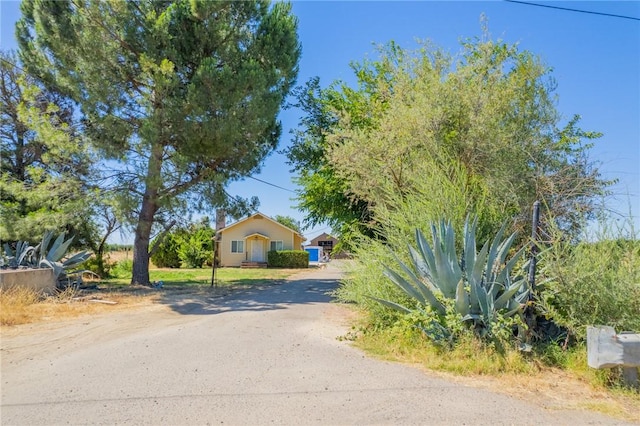 view of front of home featuring dirt driveway