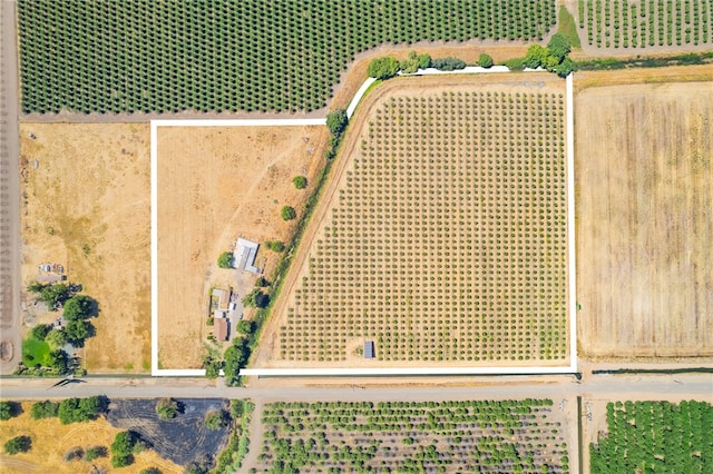 drone / aerial view with a rural view