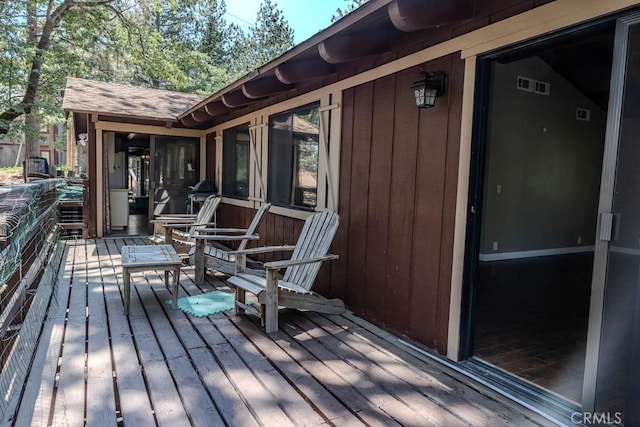 view of wooden deck