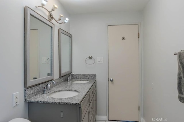 bathroom featuring vanity