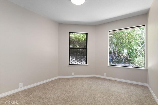 unfurnished room with carpet floors