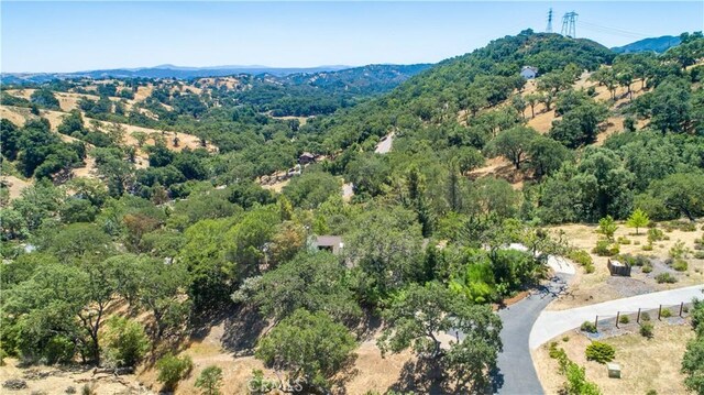 aerial view featuring a mountain view