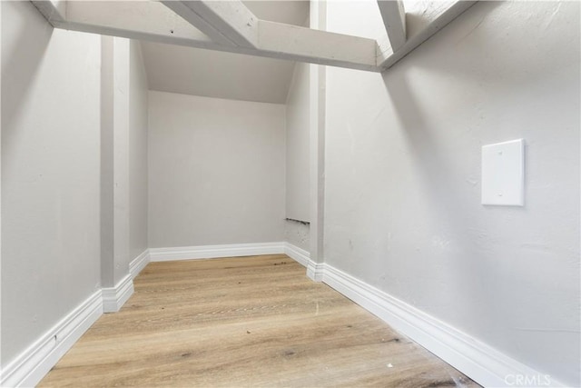 interior space with hardwood / wood-style flooring