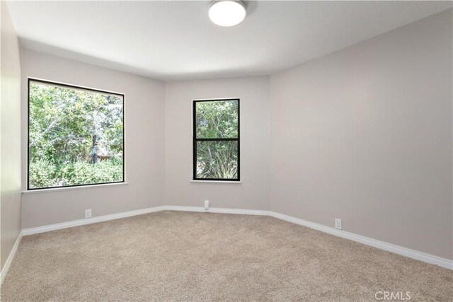 view of carpeted spare room