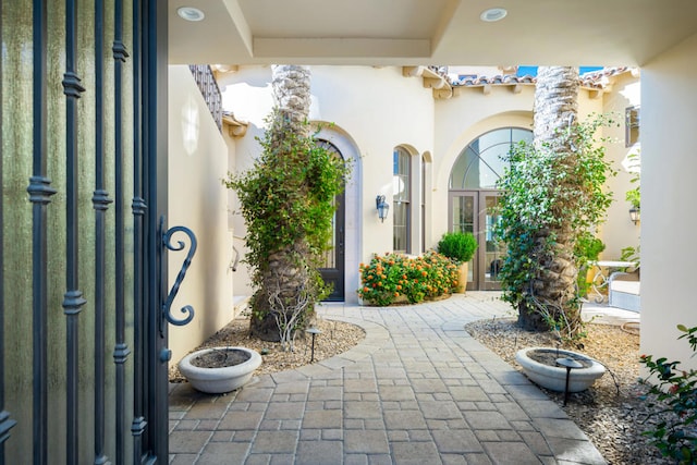 exterior space with french doors