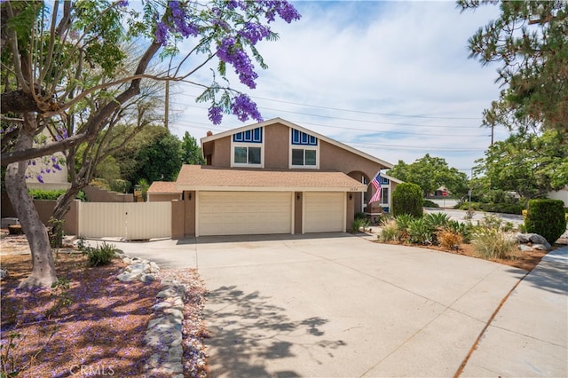 view of front of home featuring a garage