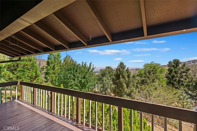 view of wooden terrace