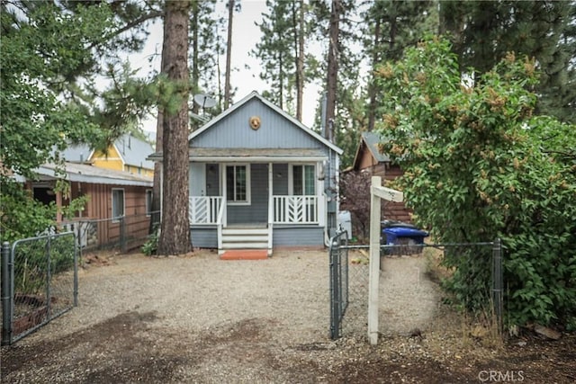 bungalow-style home with a porch