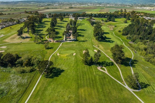 birds eye view of property featuring a rural view