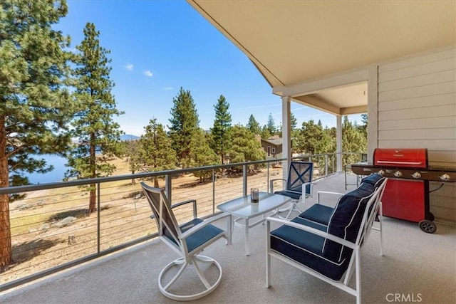 balcony featuring grilling area