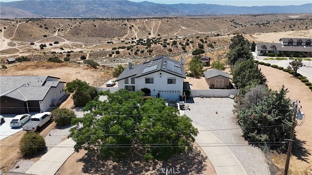 aerial view featuring a mountain view