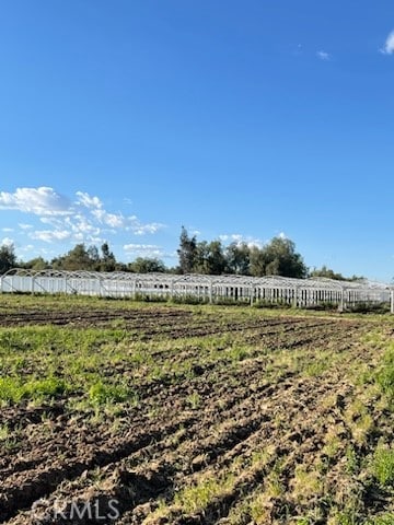 view of yard with a rural view