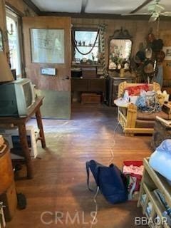 interior space featuring wood-type flooring