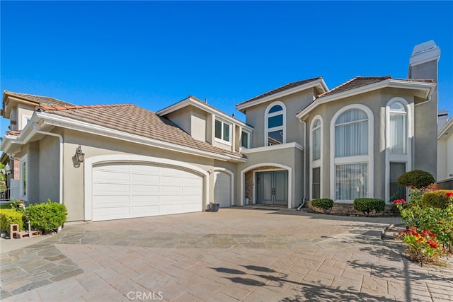 view of front of house featuring a garage