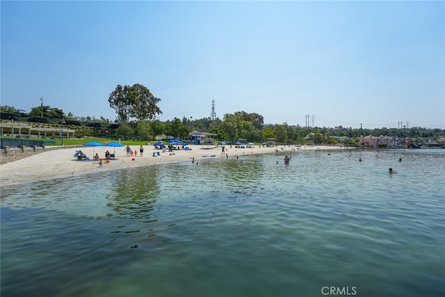 property view of water with a view of the beach