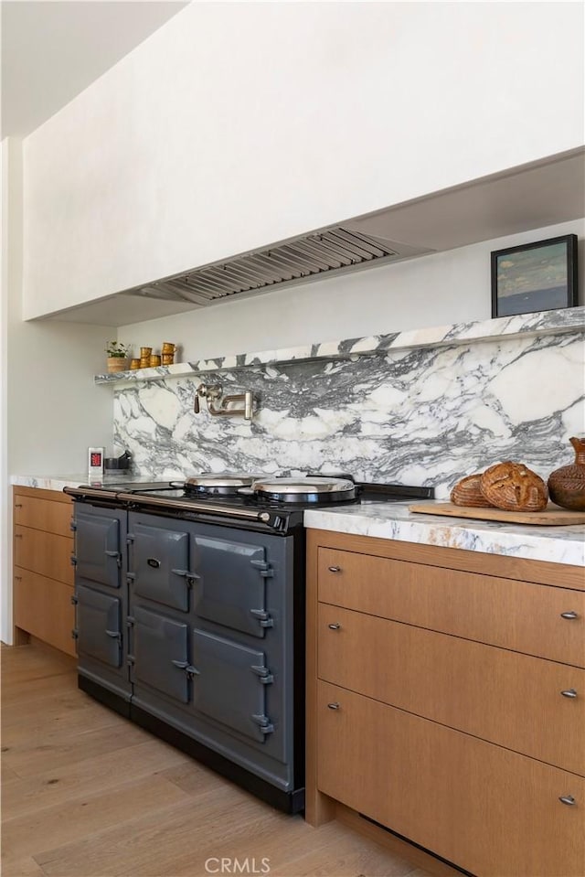 kitchen featuring light wood-type flooring