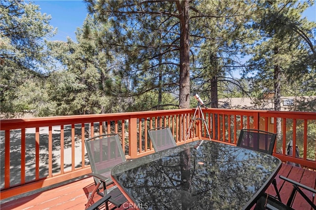 view of wooden deck