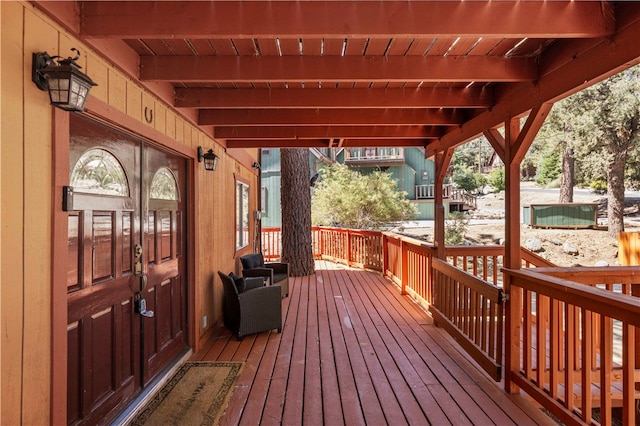 view of wooden deck