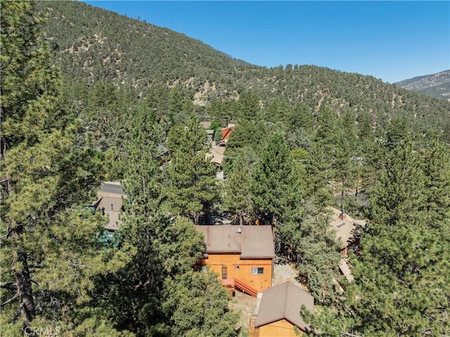 bird's eye view featuring a mountain view