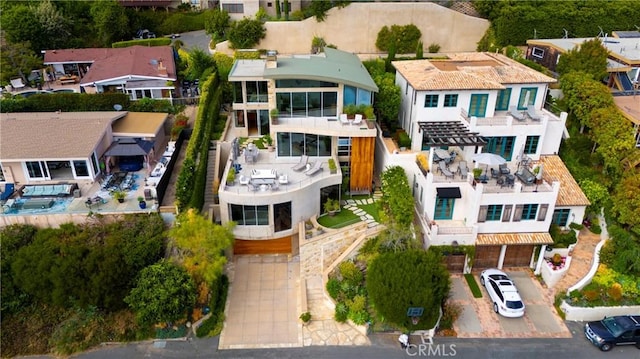 drone / aerial view featuring a residential view