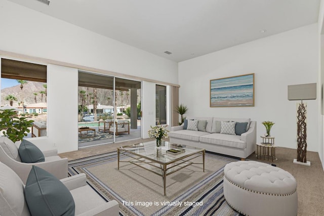 view of carpeted living room