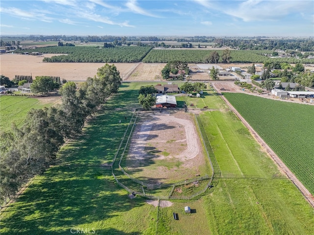 bird's eye view with a rural view