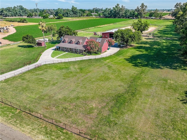 drone / aerial view featuring a rural view