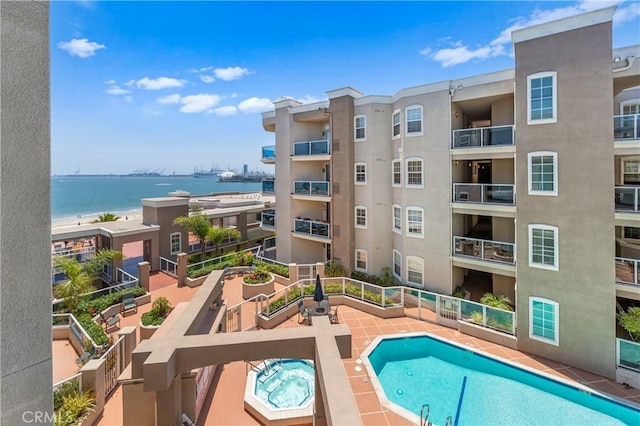 pool featuring a water view