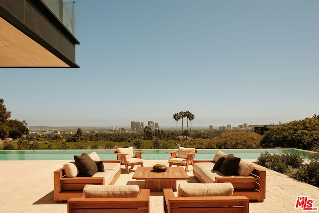 view of patio / terrace featuring an outdoor living space