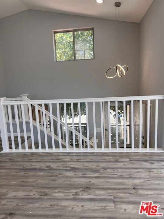 interior space with hardwood / wood-style flooring