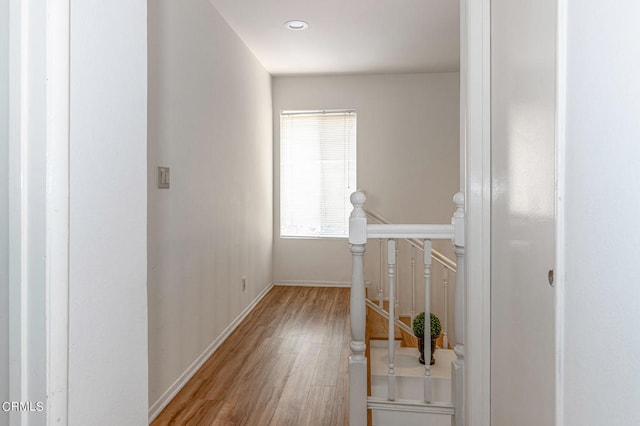 hallway featuring light hardwood / wood-style floors