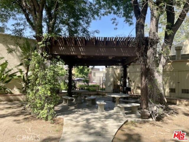 view of patio / terrace with a pergola