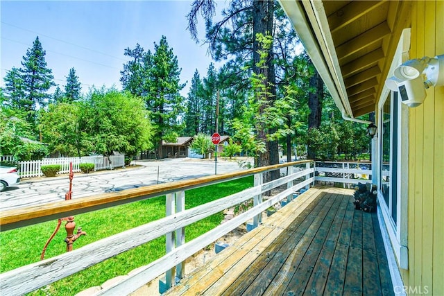 view of wooden deck