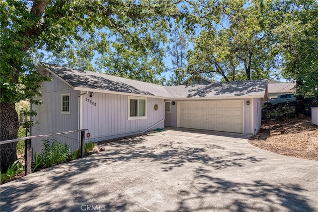 ranch-style house with a garage