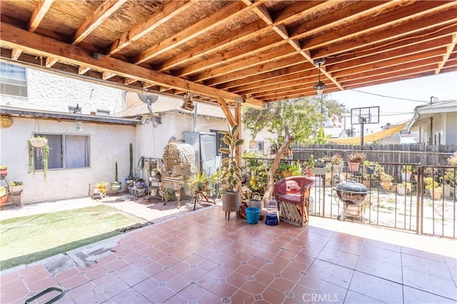 view of patio / terrace with fence