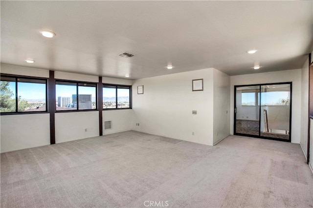 carpeted empty room with a healthy amount of sunlight