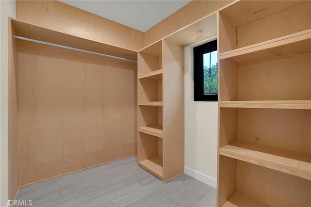 spacious closet featuring wood-type flooring