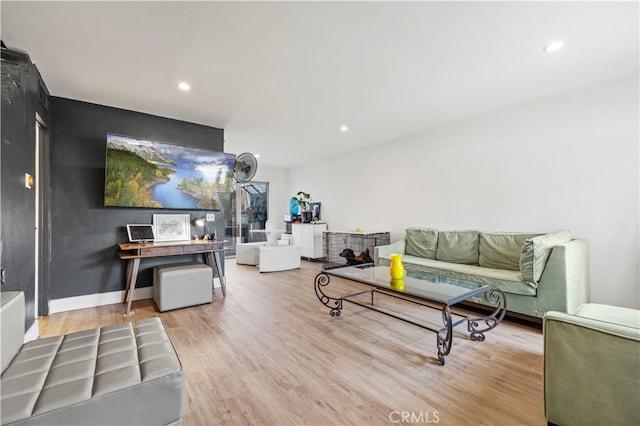 living room featuring hardwood / wood-style floors