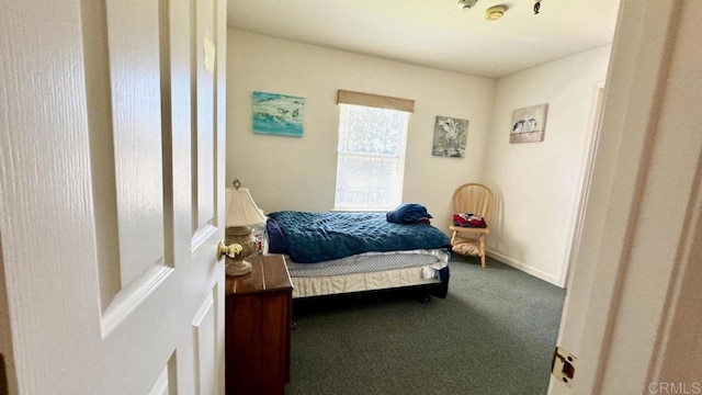 bedroom with carpet floors