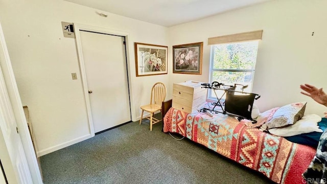 view of carpeted bedroom