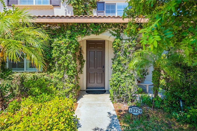 view of doorway to property