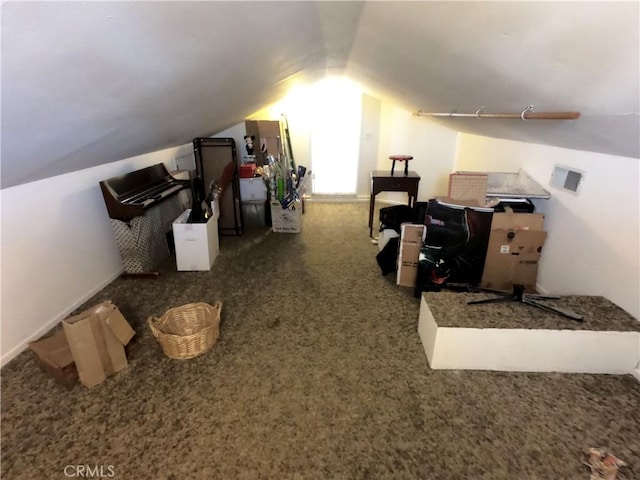 bonus room featuring carpet and lofted ceiling