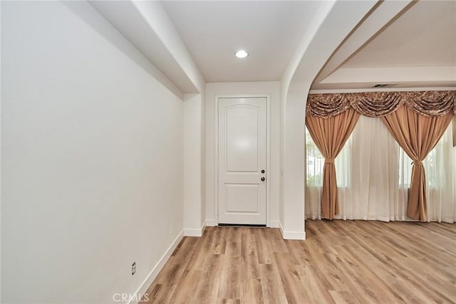 interior space featuring light hardwood / wood-style flooring