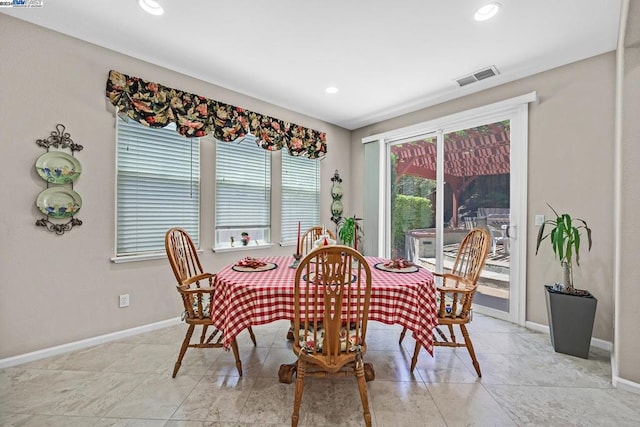 view of dining room